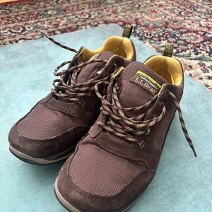 L.L. Bean Men's Brown and Yellow Accent Sneakers